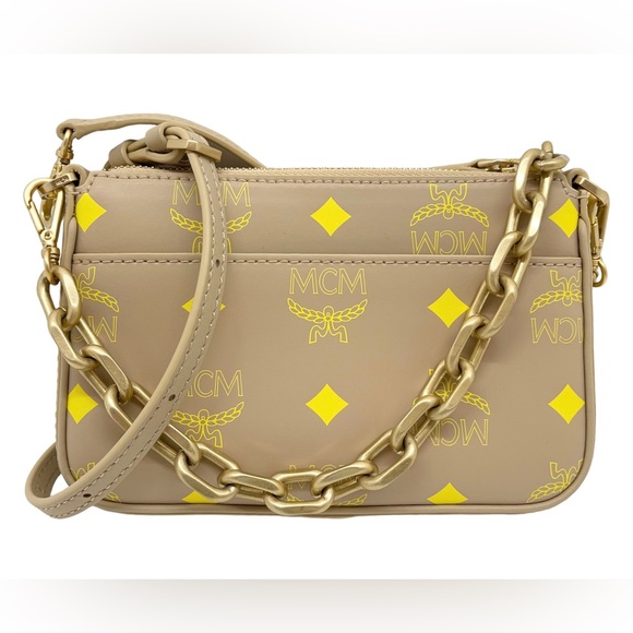 MCM New Logo Chain Mini 2 Straps Crossbody Pouch - Picture 10 of 15